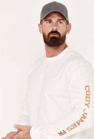 Cody James Men's Fr Long Sleeve Graphic Work Shirt - CJFRSP23K98-CRM Cream in Saudi Arabia