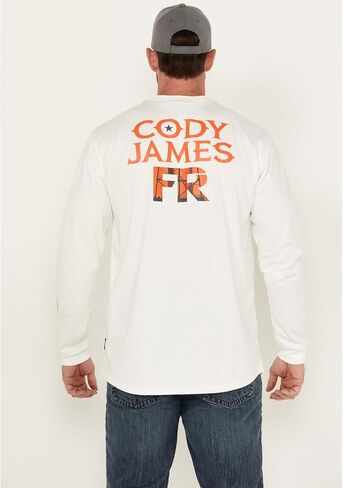 Cody James Men's Fr Long Sleeve Graphic Work Shirt - CJFRSP23K98-CRM Cream in Saudi Arabia