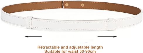 Women Ladies Adjustable Skinny Leather Belt Solid Alloy Turn Lock Slim Thin Waist Belt For Dresses Jeans Pants in Saudi Arabia
