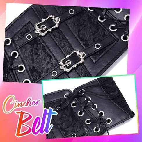 BODIY Black Corset Belt Leather Wide Waist Corset Vintage Waist Accessories for Women in Saudi Arabia
