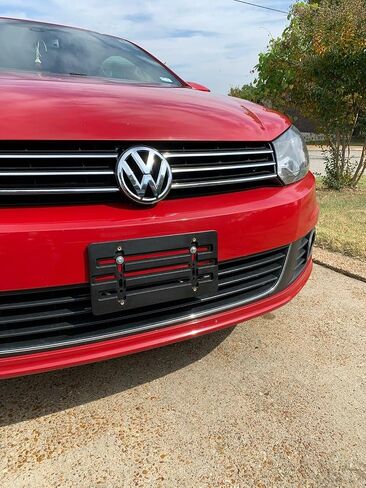 Front Bumper License Plate Tag Holder Mount Mounting Relocator Adapter Kit Bracket for Volkswagen (All Models) Quantity Discount(9.95$ to 6.50$)(Each with 2 Screws+4 Bolts & 4 Built in Nuts) (1) in Saudi Arabia