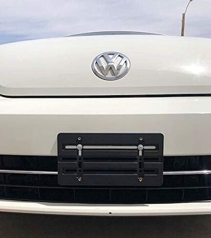 Front Bumper License Plate Tag Holder Mount Mounting Relocator Adapter Kit Bracket for Volkswagen (All Models) Quantity Discount(9.95$ to 6.50$)(Each with 2 Screws+4 Bolts & 4 Built in Nuts) (1) in Saudi Arabia