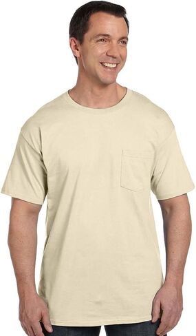 هانز 6.1 أوقية. Beefy-T مع جيب - طبيعي - XL in Saudi Arabia
