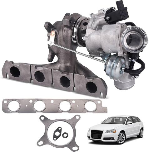 TOPAZ RHF5 Turbo Turbocharger Compatible with AUDI A3 VW CC GTI EOS JETTA PASSAT 2.0L CBFA 2009 2010 2011 2012 2013 2014 2015 2016 2017 without O2 sensor Replace# 06J145713L in Saudi Arabia