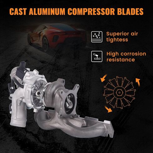 TOPAZ RHF5 Turbo Turbocharger Compatible with AUDI A3 VW CC GTI EOS JETTA PASSAT 2.0L CBFA 2009 2010 2011 2012 2013 2014 2015 2016 2017 without O2 sensor Replace# 06J145713L in Saudi Arabia