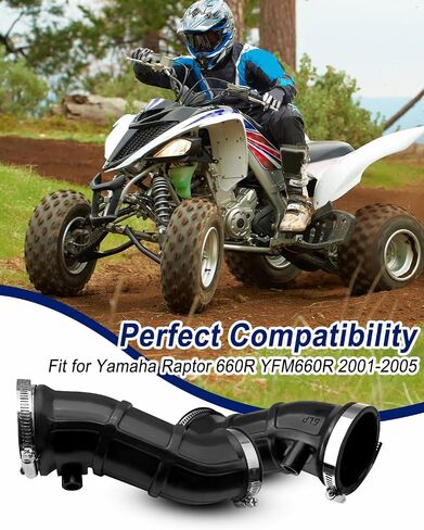 أنبوب سحب صندوق الهواء المنوع من اليسار واليمين مناسب لياماها رابتور 660R YFM660R 2001 2002 2003 2004 2005 استبدال 5LP-14453-00-00 5LP-14454-00-00 in Saudi Arabia