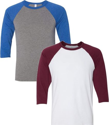 Bella Canvas Blended 3/4-Sleeve Baseball T-Shirt in Saudi Arabia