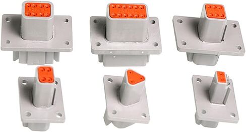 DT Series Connector Kits 2,3,4,6,8,12Pin Gray With Flange Sealed Auto Electrical Wire Connector Plug Housing (DT04-2,3,4,6,8,12P-L012) in Saudi Arabia