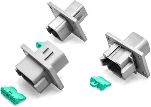 DT Series Connector Kits 2,3,4,6,8,12Pin Gray With Flange Sealed Auto Electrical Wire Connector Plug Housing (DT04-2,3,4,6,8,12P-L012) in Saudi Arabia