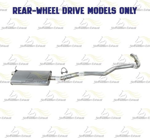 Northeastern Exhaust | Stainless Steel Muffler & Tail Pipe Exhaust Kit Compatible for 1998-2000 Chevrolet S10 | 1998-2000 GMC Sonoma 2.2L RWD | Free Clamps and Hanger Included in Saudi Arabia