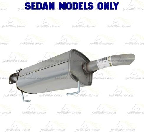 Exhaust Rear Muffler Compatible for 2007-2011 Nissan Versa 1.8L | Stainless Steel | Northeastern Exhaust | Free Gasket, Bolt Kit and Hangers Included | Automotive Replacement Part | Direct-Fit in Saudi Arabia