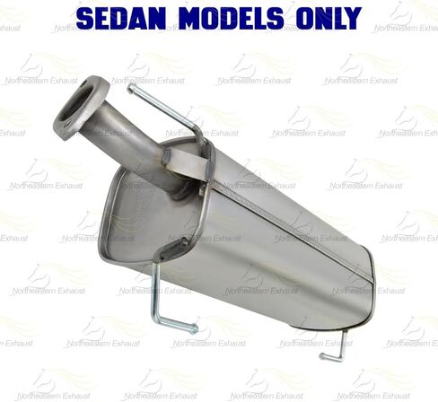 Exhaust Rear Muffler Compatible for 2007-2011 Nissan Versa 1.8L | Stainless Steel | Northeastern Exhaust | Free Gasket, Bolt Kit and Hangers Included | Automotive Replacement Part | Direct-Fit in Saudi Arabia