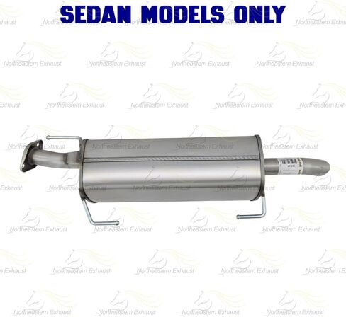Exhaust Rear Muffler Compatible for 2007-2011 Nissan Versa 1.8L | Stainless Steel | Northeastern Exhaust | Free Gasket, Bolt Kit and Hangers Included | Automotive Replacement Part | Direct-Fit in Saudi Arabia