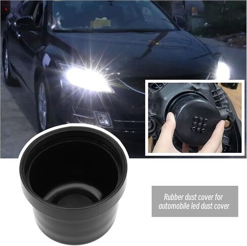 2PCS Car LED Headlight Dust Cover with 9 Holes 75mm Inner Diameter Rubber Seal Cap Shell Cover Housing for LED Headlight Conversion Kits in Saudi Arabia