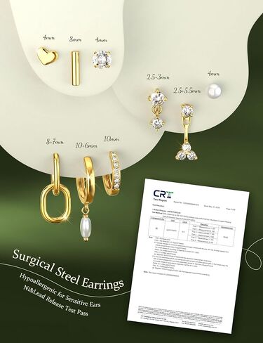 FIBO STEEL Small Stud Hoop Earrings for Women - 9 Pairs Hypoallergenic 14K Gold Plated Cartilage Earrings for Women Trendy Flat Back Earring Stacks Huggie Earring Sets for Multiple Piercing Jewelry Gifts in Saudi Arabia