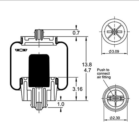 2 PCS TORQUE Cab Air Sleeper Bag Spring for Select Volvo Trucks Replacement For Goodyear 1S5-171, Volvo 21165207, 8074629, 20462622 (2 x TR5171_03_) in Saudi Arabia