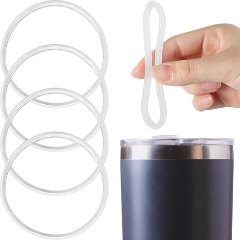 20 oz Replacement Rubber Lid Seals O Shaped Resealable Lid Gaskets for 10, 12, 16 and 20 Ounce Insulated Stainless Steel Tumblers (Black,6 Pieces) in Kuwait