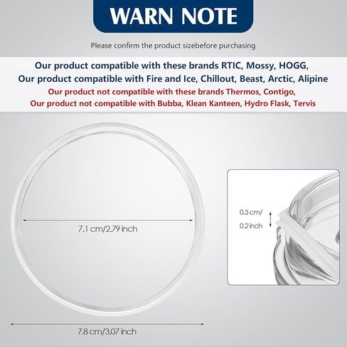 20 oz Replacement Rubber Lid Seals O Shaped Resealable Lid Gaskets for 10, 12, 16 and 20 Ounce Insulated Stainless Steel Tumblers (Black,6 Pieces) in Kuwait
