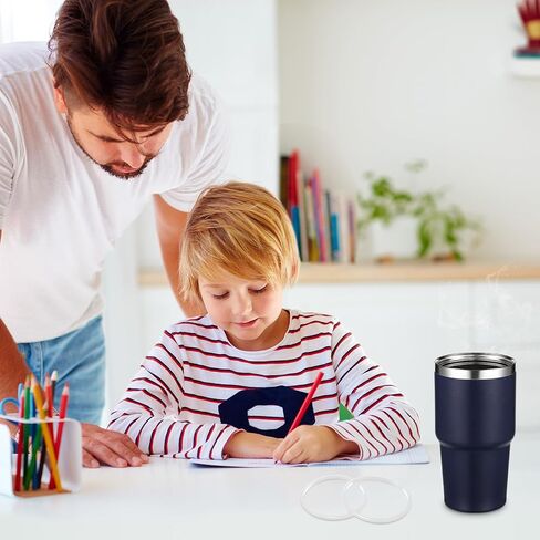 20 oz Replacement Rubber Lid Seals O Shaped Resealable Lid Gaskets for 10, 12, 16 and 20 Ounce Insulated Stainless Steel Tumblers (Black,6 Pieces) in Kuwait