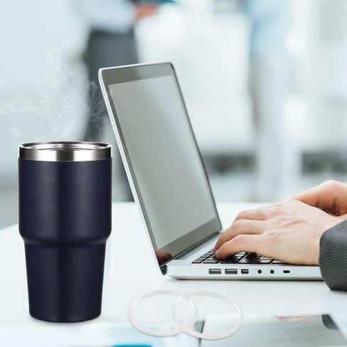 20 oz Replacement Rubber Lid Seals O Shaped Resealable Lid Gaskets for 10, 12, 16 and 20 Ounce Insulated Stainless Steel Tumblers (Black,6 Pieces) in Kuwait