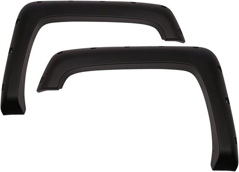 Fender Flares متوافقة مع 2014-2016 GMC Sierra 1500 Denali Crew Cab 69.3 بوصة، سرير مصقول بجيب أسود على شكل برشام ABS لحماية العجلات من IKON MOTORSPORTS in Saudi Arabia