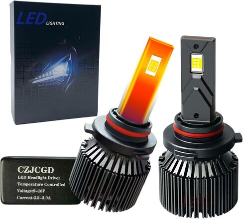 H1 Blubs, Fog Light Bulbs and High Beam, Low Beam, 500% Ultra Bright 6500K Cool White Light Blubs, Plug-N-Play, 1:1 Size Halogen Replacement Bulbs, IP68 Waterproof, Pack of 2 in Kuwait