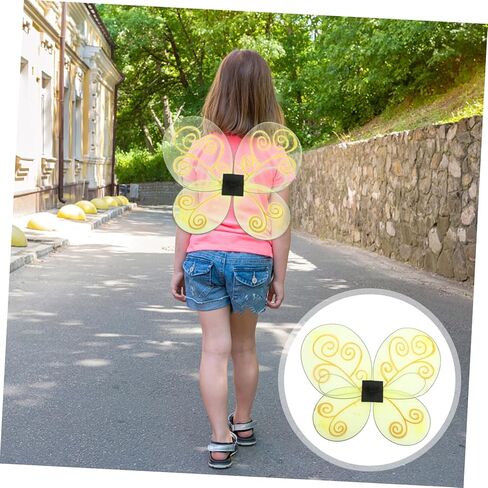 BESPORTBLE Bee Wing زي الدعامة أجنحة الجنية الصفراء للبنين والبنات لحفلات عيد الهالوين والمواد الإبداعية سهلة التخزين in Kuwait