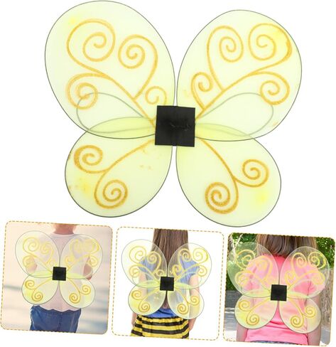 BESPORTBLE Bee Wing زي الدعامة أجنحة الجنية الصفراء للبنين والبنات لحفلات عيد الهالوين والمواد الإبداعية سهلة التخزين in Kuwait