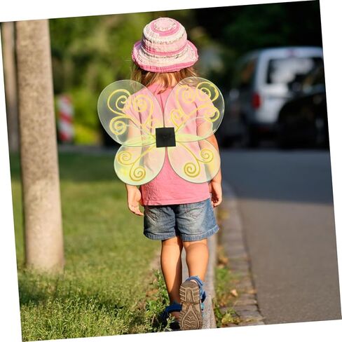 BESPORTBLE Bee Wing زي الدعامة أجنحة الجنية الصفراء للبنين والبنات لحفلات عيد الهالوين والمواد الإبداعية سهلة التخزين in Kuwait