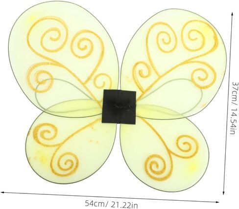 BESPORTBLE Bee Wing زي الدعامة أجنحة الجنية الصفراء للبنين والبنات لحفلات عيد الهالوين والمواد الإبداعية سهلة التخزين in Kuwait