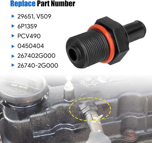 26740-2G000 045-0404 PCV Valve Fit for Hyundai Elantra Sonata GT Genesis Coupe Kona Santa Fe Tucson for Kia Forte Soul Optima Rondo Seltos Sorento 1.6L 1.8L 2.0L 2.4L 3.3L in Saudi Arabia