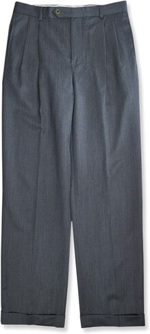 Brooks Brothers Mens Madison Traditional Fit Pleated Front Cuffed Wool Pants, in Kuwait