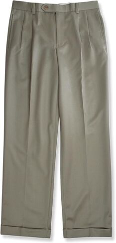 Brooks Brothers Mens Madison Traditional Fit Pleated Front Cuffed Wool Pants, in Saudi Arabia