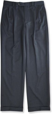 Brooks Brothers Mens Madison Traditional Fit Pleated Front Cuffed Wool Pants, in Kuwait