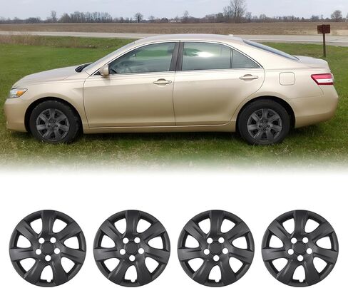 NIXON OFFROAD 16 بوصة Hubcaps لسيارة Toyota Camry (بما في ذلك الهجين) 2007-2011 [عجلة فولاذية مناسبة فقط] غطاء حافة العجلة (مجموعة من 4) أغطية محور PP بديلة للسيارة (ورنيش، 5092GStyle) in Saudi Arabia