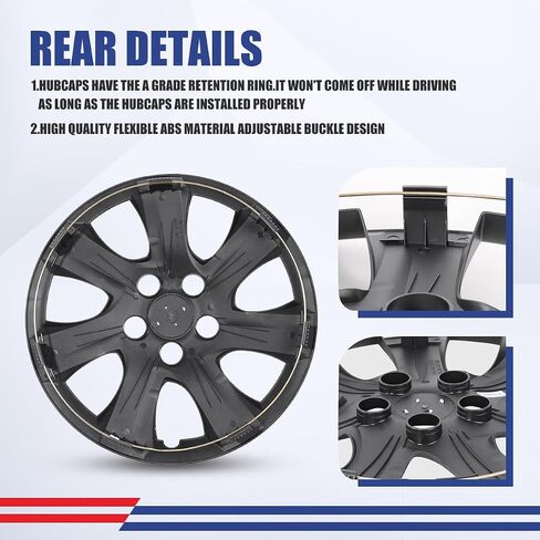NIXON OFFROAD 16 بوصة Hubcaps لسيارة Toyota Camry (بما في ذلك الهجين) 2007-2011 [عجلة فولاذية مناسبة فقط] غطاء حافة العجلة (مجموعة من 4) أغطية محور PP بديلة للسيارة (ورنيش، 5092GStyle) in Saudi Arabia