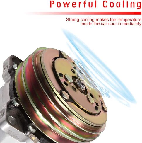CCIYU A/C Compressor with Clutch Fit for Jeep CJ7 2.5L 1985-1986 for Jeep Wrangler 2.5L1987 1988 1989-1990 AC Compressor with Clutch Air Conditioning Compressor for 1520592 in Saudi Arabia