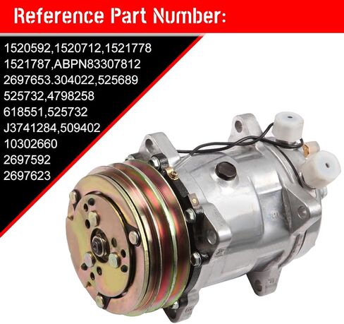 CCIYU A/C Compressor with Clutch Fit for Jeep CJ7 2.5L 1985-1986 for Jeep Wrangler 2.5L1987 1988 1989-1990 AC Compressor with Clutch Air Conditioning Compressor for 1520592 in Saudi Arabia