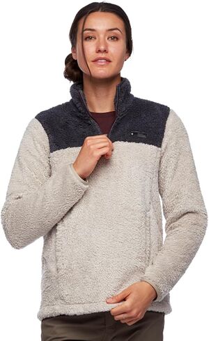 Black Diamond Equipment W Roadie Qtr Zip Fleece - Dune-Carbon - Extra Large in Saudi Arabia
