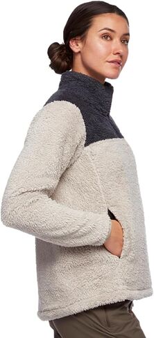 Black Diamond Equipment W Roadie Qtr Zip Fleece - Dune-Carbon - Extra Large in Saudi Arabia