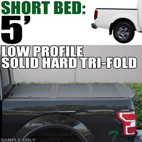 Low Profile Hard Tri Fold Aluminum Truck Bed Tonneau Cover Compatible with 05-21 Frontier / 09-12 Suzuki Equator 5 Ft (60") Short Bed in Saudi Arabia