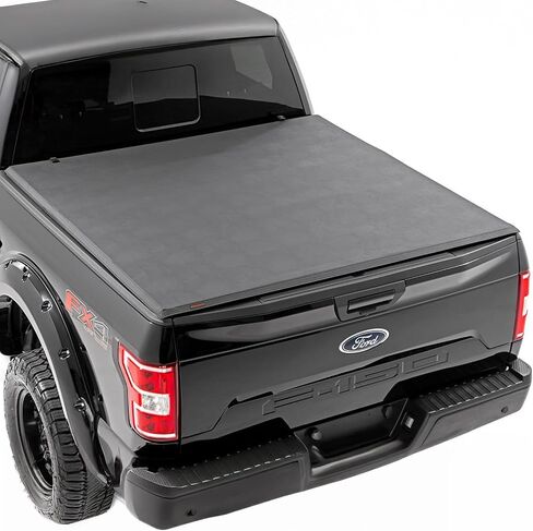 Rough Country Soft Tri-Fold Vinyl Tonneau Cover for Ford F-150 (2009-2014) - Fits 6'7 (78.9") Bed, Weather-Resistant Truck Bed Cover in Saudi Arabia