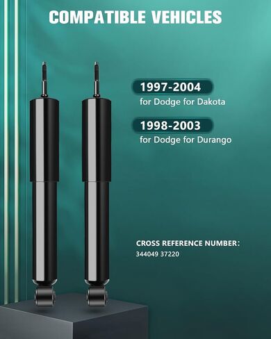 AUTOMUTO 2 Pcs Struts Shock Absorbers Compatible with 1997-2004 for Dodge for Dakota,1998-2003 for Dodge for Durango with 344049 Auto Shocks - Front in Saudi Arabia