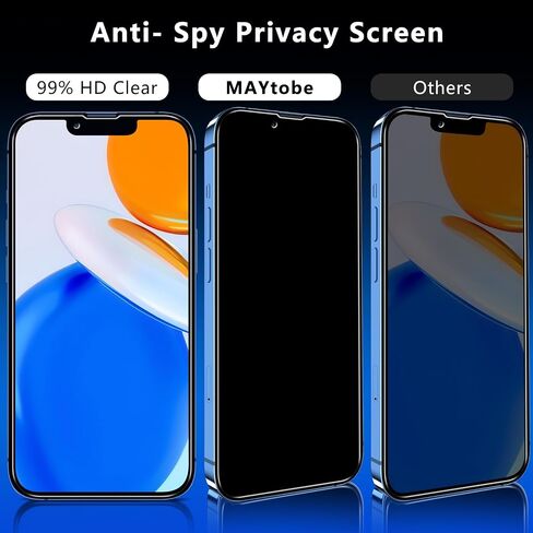 MAYtobe [2 Pack] Designed for iPhone 13, iPhone 13 Pro Screen Protector Tempered Glass, Case Friendly, Bubble Free, Easy to Install in Kuwait
