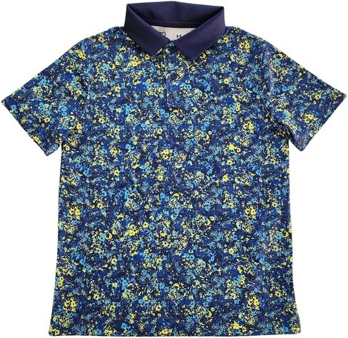 قميص بولو عالي الأداء للأولاد من Under Armour (للأطفال الكبار) أسود/وردي متمرد/أسود LG (للأطفال الكبار من عمر 14 إلى 16 عامًا) in Kuwait