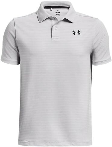 قميص بولو عالي الأداء للأولاد من Under Armour (للأطفال الكبار) أسود/وردي متمرد/أسود LG (للأطفال الكبار من عمر 14 إلى 16 عامًا) in Kuwait