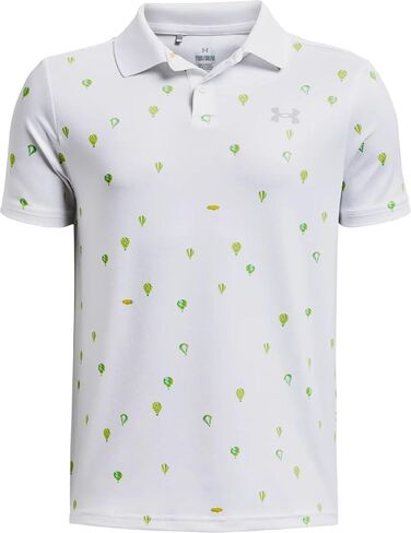 قميص بولو عالي الأداء للأولاد من Under Armour (للأطفال الكبار) أسود/وردي متمرد/أسود LG (للأطفال الكبار من عمر 14 إلى 16 عامًا) in Kuwait
