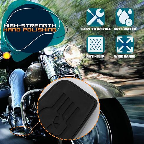 لوح قدم للسائق Footpeg Passenger Peg من أجل Honda Shadow Spirt Aero Phantom Magna Stateline Fury Vtx VT750 VTX1800 VT1100 VT1300 إلخ (جمجمة، أسود لامع) in Kuwait