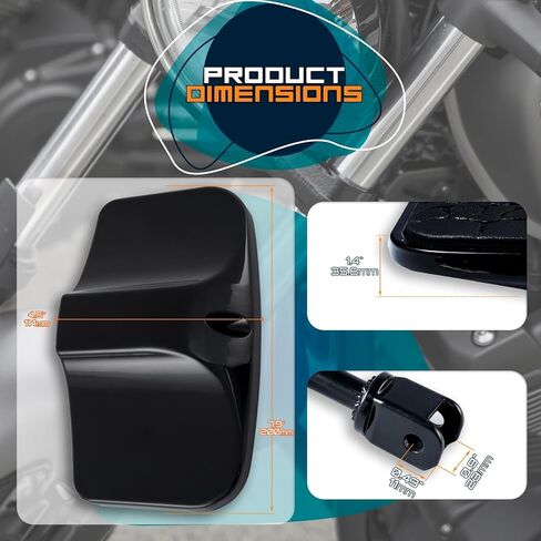 لوح قدم للسائق Footpeg Passenger Peg من أجل Honda Shadow Spirt Aero Phantom Magna Stateline Fury Vtx VT750 VTX1800 VT1100 VT1300 إلخ (جمجمة، أسود لامع) in Kuwait