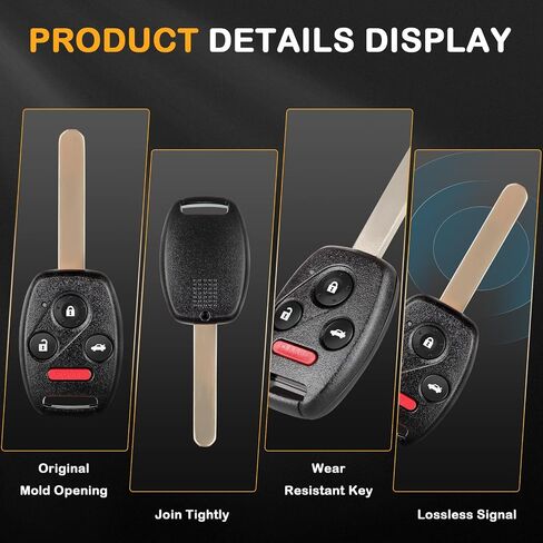 2 X Keyless Entry Remote Key Fob for Honda Accord for Honda Pilot 2008-2015 KR55WK49308 267T-5WK49308 5WK4930-313.8Mhz in Saudi Arabia